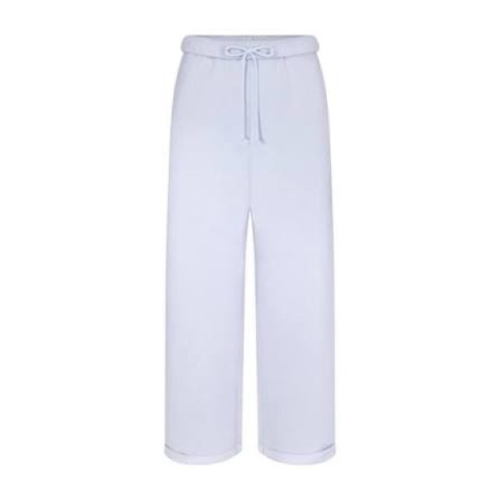 Skims Cotton Fleece Wide Leg Straight Sweatpants in Periwinkle Lavender